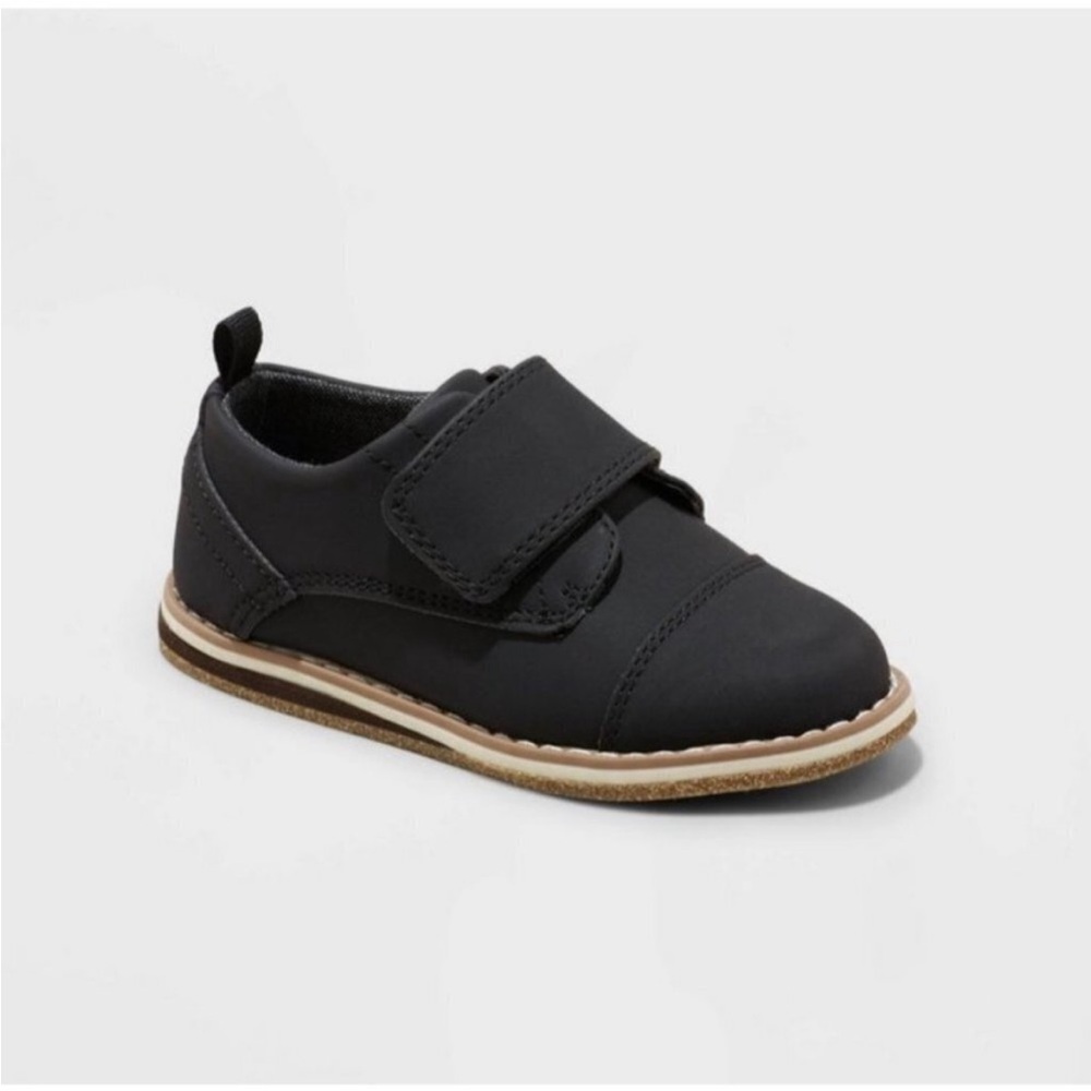 Cat & Jack Adonis Derby Toddlers Shoes Black SZ 7 Slip On Formal Causal NWT